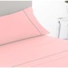 Juego De Sábanas Liso Cuatro Piezas Rosa Cama De 180cm Donegal Collections