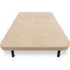 Base Tapizada Reforzada | Tejido 3d Beige | Válvulas De Transpiración | Incluye Juego De Patas Metálicas De 26 Cm | Medidas: 135x190 Cm