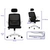 Silla De Oficina Ergonómica, Silla Para Juegos Con Soporte Lumbar, Silla De Oficina, Reposacabezas Y Reposabrazos Ajustables, Asiento De Oficina Cómodo Con Ruedas, Color Blanco.