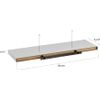 Estantería Flotante, Elegante Estante De Pared En Madera Mdf Color Blanco De 80x23 Cm Para Decoración Y Organización