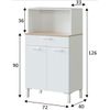 Mueble Auxiliar De Cocina Con 2 Puertas Y 1 Cajón, Color Blanco Artik Y Roble Canadian