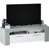 Mueble Tv Para Salón, Color Cemento Y Blanco Artik. Medidas: 120 Cm (ancho) X 40 Cm (alto) X 42 Cm (fondo)