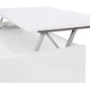 Mesa Centro Elevable, Color Blanco Brillo, Medida: 102x50x43 Cm