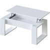 Mesa Centro Elevable, Color Blanco Artik