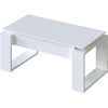 Mesa Centro Elevable, Color Blanco Artik