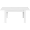 Mesa De Comedor 90x140, Extensible A 190 Cm, Color Blanco Artik