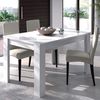 Mesa De Comedor 90x140, Extensible A 190 Cm, Color Blanco Artik