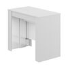 Consola Para Comedor Extensible, Color Blanco Brillo, Medidas: 90 Ancho X 78 Alto, Extensible De 51 Cm A 237 Cm