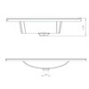 Lavabo Blanco Pmma Para Muebles De 80 X 45 Cm. Medidas Lavabo: 81 X 46 X 13 Cm