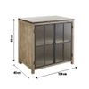 Mueble Auxiliar Falken Madera Y Metal 120x80x45cm Orion91