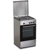 Infiniton Cocina De Gas Cc57tac - Ancho 50cm, 3 Zonas, Inox, Quemadores Con Seguridad Ffsd, Compatible Gas Natural Y Butano