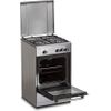 Infiniton Cocina De Gas Cc57tac - Ancho 50cm, 3 Zonas, Inox, Quemadores Con Seguridad Ffsd, Compatible Gas Natural Y Butano