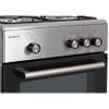 Infiniton Cocina De Gas Cc57tac - Ancho 50cm, 3 Zonas, Inox, Quemadores Con Seguridad Ffsd, Compatible Gas Natural Y Butano