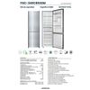 Frigorifico Combi Infiniton Fgc-340c85xem, 185 Cm, 322 L, E, No Frost Total, Inox