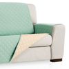 Salvasofá Couch Cover Reversíble. Funda Para Sofá 2 Plazas, Menta / Beige