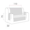 Salvasofá Couch Cover Reversíble. Funda Para Sofá 2 Plazas, Lino / Marfíl