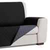 Salvasofá Couch Cover Reversíble. Funda Para Sofá 2 Plazas Xl, Negro / Gris