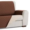 Salvasofá Couch Cover Reversíble. Funda Para Sofá 2 Plazas Xl, Marrón / Beige