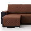 Salvasofá Chaise Longue Couch Cover Brazo Izquierdo 240cm, Marrón. Funda De Sofá Para Chaise Longue