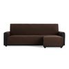 Cubre Sofá Chaise Longue Acolchado Maui Brazo Derecho 220cm, Marrón. Protector Funda De Sofá Chaise Longue