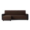 Cubre Sofá Chaise Longue Acolchado Maui Brazo Izquierdo 220cm, Marrón. Protector Funda De Sofá Chaise Longue