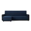 Cubre Sofá Chaise Longue Acolchado Maui Brazo Izquierdo 240cm, Azul. Protector Funda De Sofá Chaise Longue