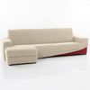 Funda Chaise Longue Super Elastica Relive Brazo Izquierdo Largo, Beig. Funda Elástica Para Sofá Chaise Longue