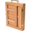 Solagua Caballete De Escritorio Maletín Con Compartimento, Caballete Sobremesa Con Caja De Almacenaje, Soporte De Madera Ajustable Con Cajón Para Libros, Tablet Y Portátil, Atriles Para Pintar Y Dibujar Portátil De Madera, Color Natural (34 X 27cm)