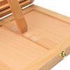 Solagua Caballete De Escritorio Maletín Con Compartimento, Caballete Sobremesa Con Caja De Almacenaje, Soporte De Madera Ajustable Con Cajón Para Libros, Tablet Y Portátil, Atriles Para Pintar Y Dibujar Portátil De Madera, Color Natural (34 X 27cm)