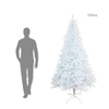 Solagua Árbol De Navidad Artificial Premium Blanco 240cm 1438 Ramas, Árbol De Hoja Espumillón Con Soporte Metálico, Diámetro 125cm