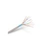 Cable De Red Ftp Cat6 Gris Rj45 Ftp Rigido Awg24 Cobre 100% Bobina 305 Metros