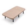 Base Tapizada Beige Con Patas De 26 Cm | Medidas 80 X 180 Cm | Tejido 3d Transpirable | Barras Transversales De Refuerzo