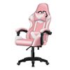 Silla Para Ordenador, Silla Ergonómica Para Juegos, Silla De Escritorio Para Oficina Con Altura Ajustable Y Ruedas, Sillas De Videojuegos Color Rosa/blanco.