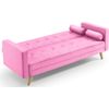 Sofá Cama Mod. 846 | Sofá De 3 Plazas | Sistema Apertura Clic-clac | Color Rosa | Medidas: 206 X 75 X 89 Cm