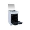 Cocina De Gas Con Horno Svan 4 Fuegos 55l Tapa Cristal Blanco 50 Cm