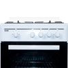 Cocina De Gas Con Horno Svan 4 Fuegos 55l Tapa Cristal Blanco 50 Cm