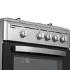 Cocina De Gas Con Horno Svan 4 Fuegos 55l Tapa Cristal Inox 50 Cm