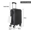 Maleta Cabina Abs 55x40x20cm (40l) - 20 Pulgadas Ruedas Doble 360º Rk01-negro-s