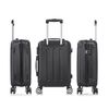 Maleta Cabina Abs 55x40x20cm (40l) - 20 Pulgadas Ruedas Doble 360º Rk01-negro-s