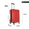 Raykong Maleta Cabina Abs 52x33x22cm 38l Expandible Rk01-rojo-xs