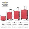 Raykong Juego De Maletas Abs Rígida 4 Piezas|maleta Cabina 55cm|maleta Mediana 68cm|maleta Grande 78cm|neceser 29cm|rojo