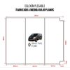 Cama Camper Renault Trafic Iii Combi - 3cm De Grosor Con Hr 20kg/m3 De Sensación Suave - Marrón