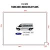 Cama Camper Ford Transit 2003 Sin Muebles - 3cm De Grosor Con Hr 20kg/m3 De Sensación Suave - Azul
