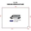 Cama Camper Ford Transit 2003 Sin Muebles - 3cm De Grosor Con Hr 20kg/m3 De Sensación Suave - Gris