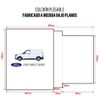 Cama Camper Ford Transit Courier - 3cm De Grosor Con Hr 20kg/m3 De Sensación Suave - Gris