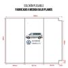 Cama Para Camper Volkswagen Caravelle T5 - 5cm Grosor Con Hr Suave 20kg/m3 - Azul