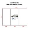 Cama Camper Volkswagen Caddy - 3cm De Grosor Con Hr 20kg/m3 De Sensación Suave - Gris