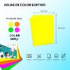 Cartulina De Colores, Cartulina A4 Colores Surtidos Fluor, Folios De Colores 180gr Para Manualidades, Imprimir Documentos Y Diseños Creativos, Folios De Colores A4 · M-office (x50 Surtido Fluor)