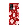 Funda Silicona Líquida Roja Tcl 408 Diseño Cerdos Dibujos