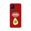 Funda Silicona Líquida Roja Tcl 408 Diseño Vegan Life Dibujos